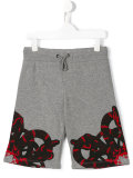 snake print shorts 