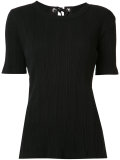 ribbed lace-back T-shirt