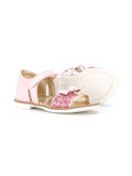 heart logo charm sandals