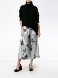 cherry print satin culottes