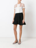 polka dot mesh blouse