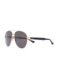 engraved accent aviator sunglasses