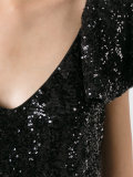 sequin flutter sleeve dress