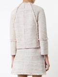 collarless tweed jacket
