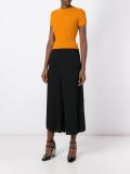 cropped frayed hem trousers