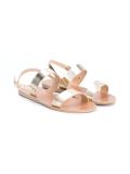 'Clio' metallic leather sandals