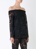 lace cold shoulder blouse