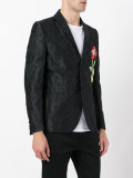 floral jacquard blazer