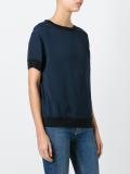 crew neck sheer blouse