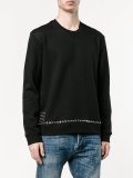 eyelet embellished sweatshirt