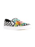 skull embroidered slip-on sneakers