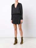 V-neck ruffled dress