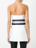 belted strapless blouse