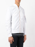 zipped bomber jacket