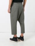 drop-crotch cropped trousers