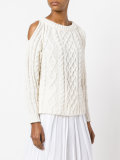 cable knit cut-out jumper