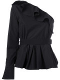 one shoulder ruffled blouse