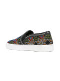 geometric pattern slip-on sneakers