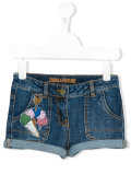 ice cream appliqué denim shorts