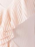ruffle trim ribbed dress