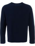 textured crew neck jumper