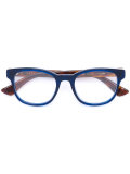 tortoiseshell arm square glasses
