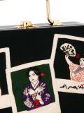 geisha motifs clutch