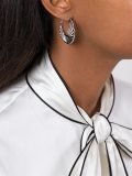 'White Feather' hoop earrings