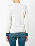 embroidered knitted cardigan
