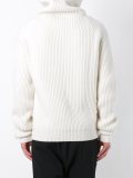 ribbed high collar sweater