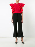 ruffled sleeve blouse