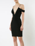 off-shoulders straps fitted dress