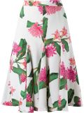 midi flared floral skirt