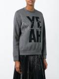 'yeah' print sweatshirt