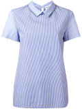 classic collar striped T-shirt