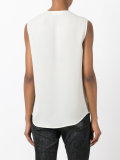 sleeveless tied neck top