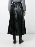 pleated A-line skirt