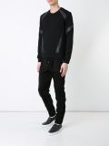 zip detail tapered trousers