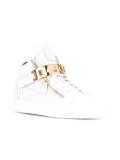 metallic strap hi-tops