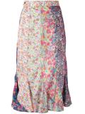 floral print midi skirt