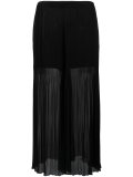 pleated detail flared pants 