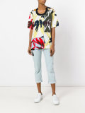 mixed print T-shirt