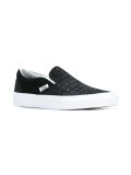 square embossed slip-on sneakers