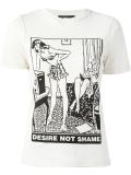 desire not shame印花T恤