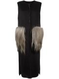 bicolour long vest