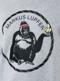 embroidered gorilla logo sweatshirt