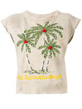 palm tree embroidered top 