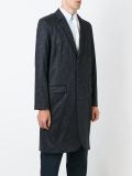 排扣中长外套