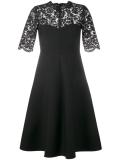 corded lace and crepe dress