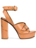 buckled platform sandals